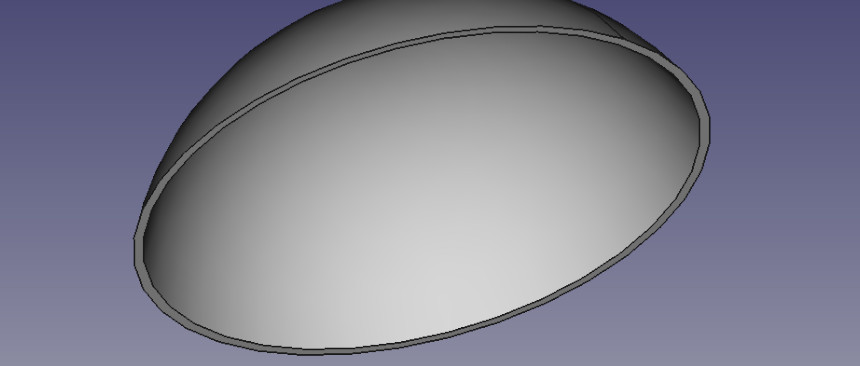 recreating the broken dust cap in FreeCAD